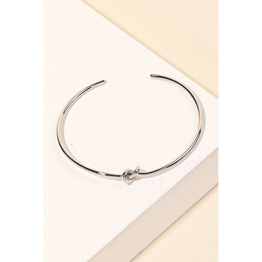 Silver Serenity Knot Cuff