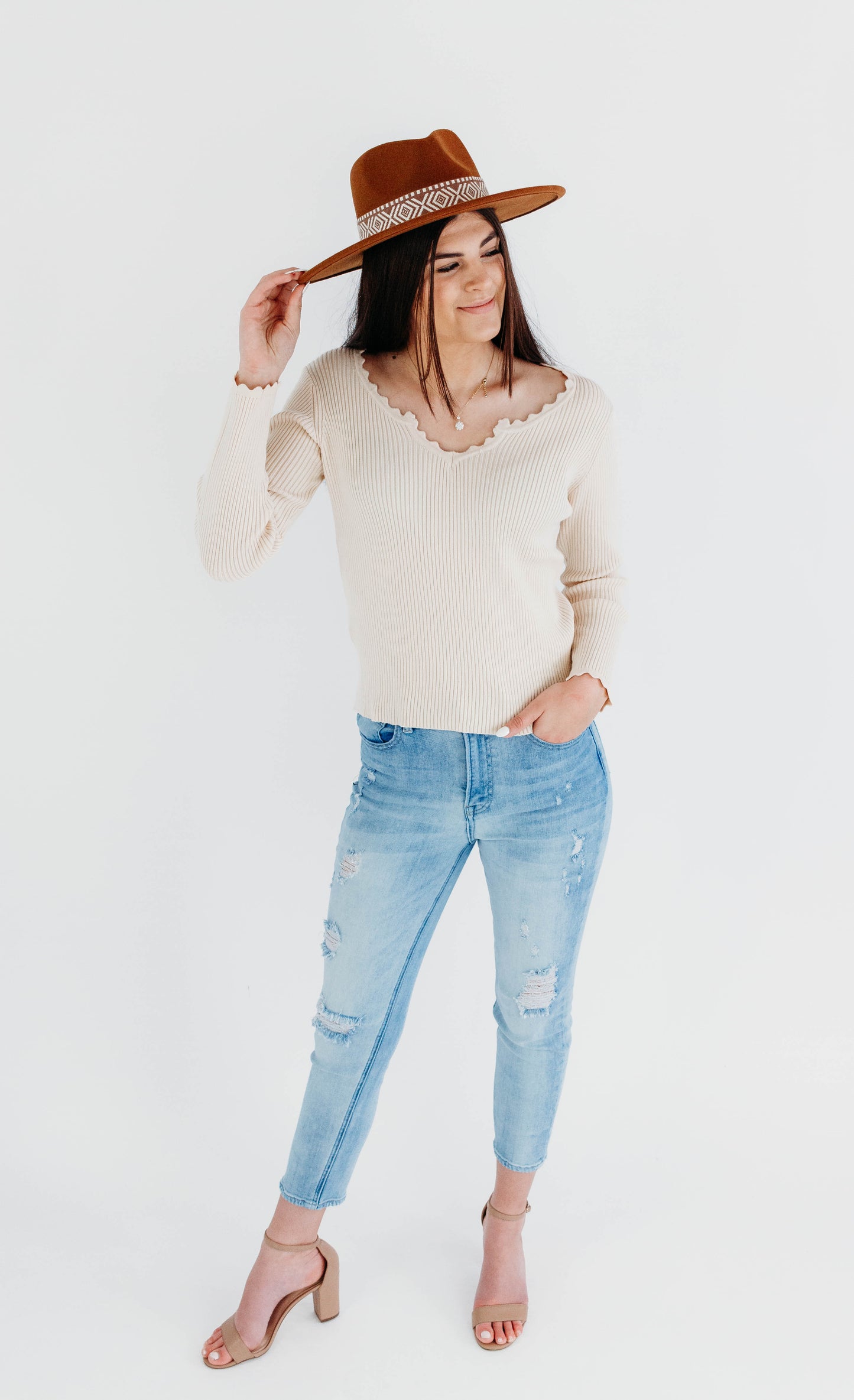 Autumn Harvest Knit Top- Ivory