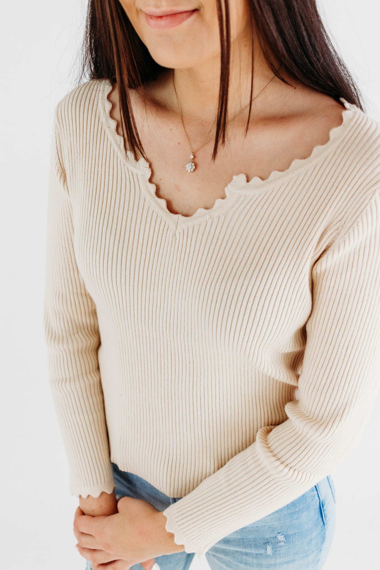 Autumn Harvest Knit Top- Ivory