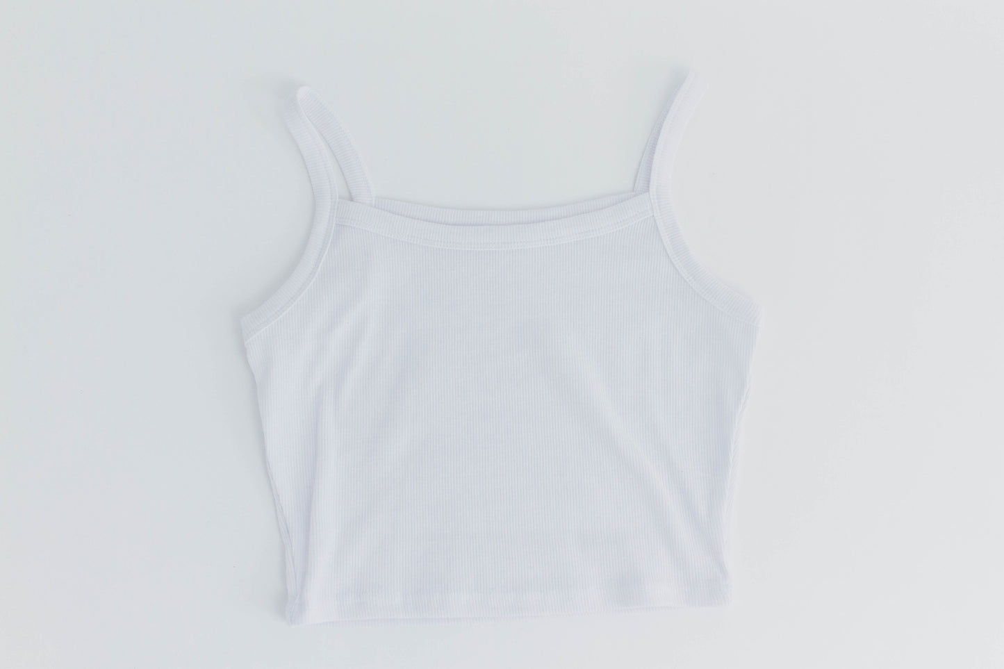 Classic Comfort Cropped Tank- White