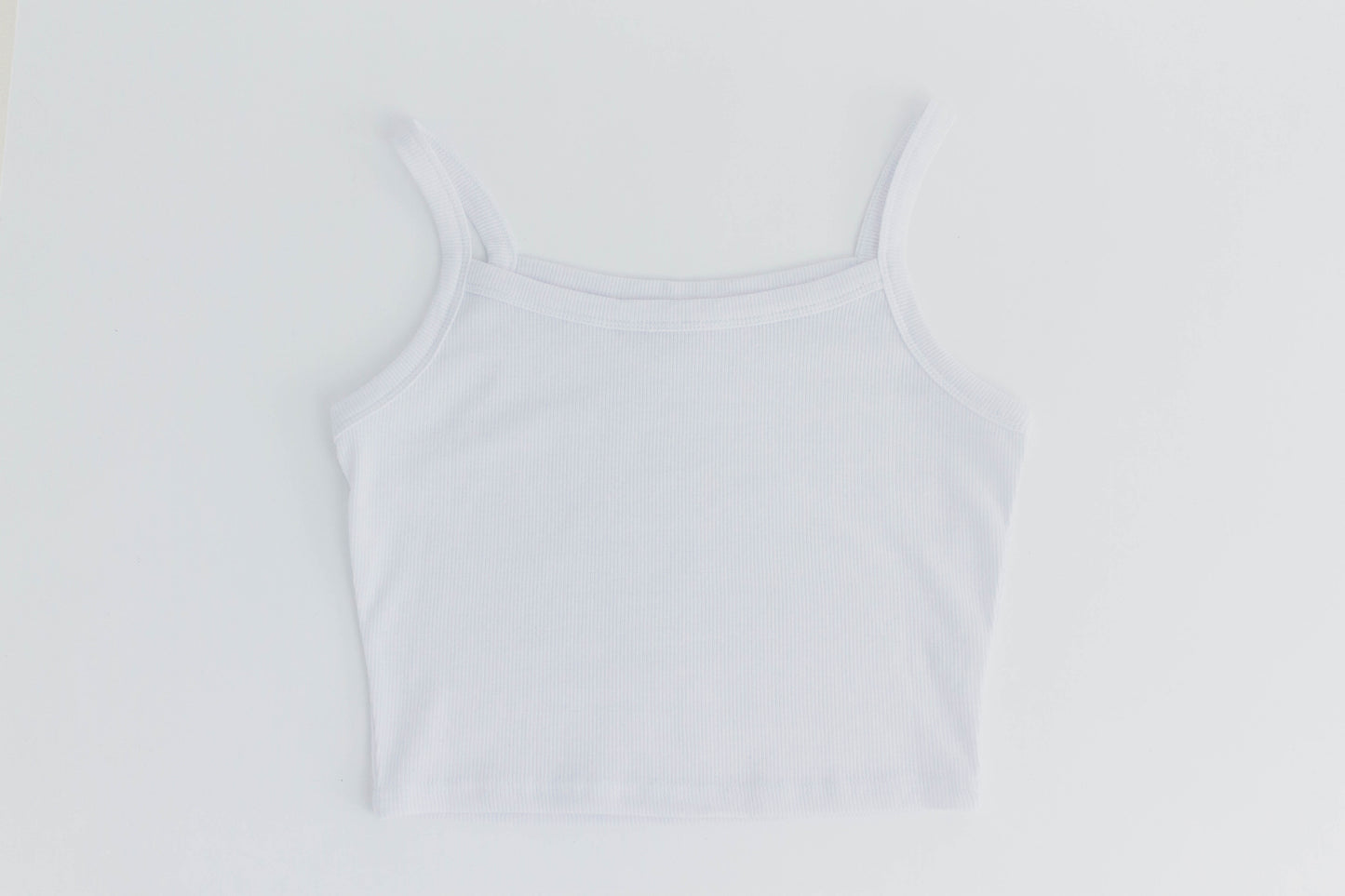 Classic Comfort Cropped Tank- White